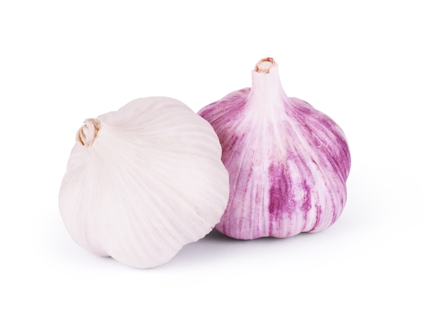 Fresh garlic isolated on white background