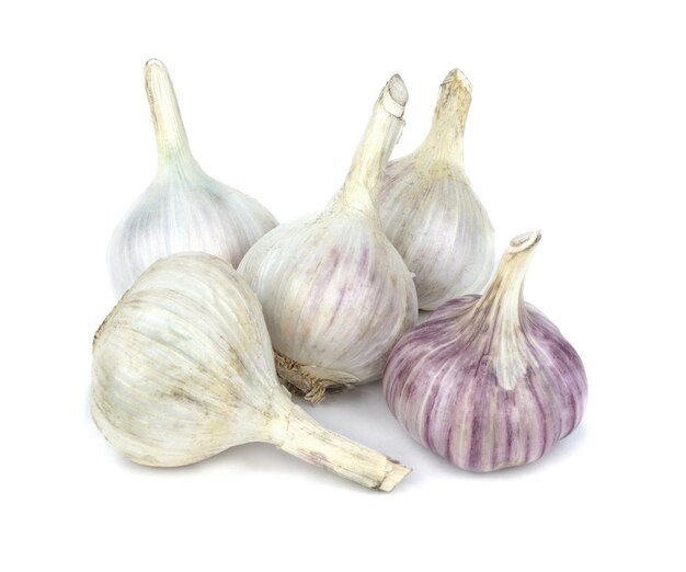 Fresh garlic isolated on white