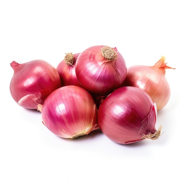 Fresh garlics with white background