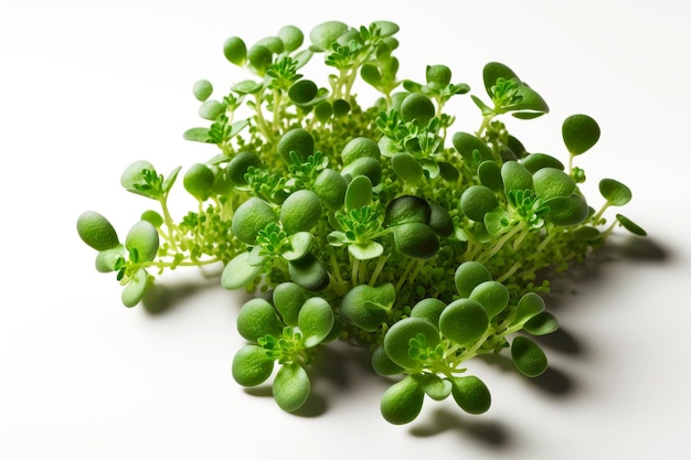 Fresh gentle green microgreens for healthy nutrition