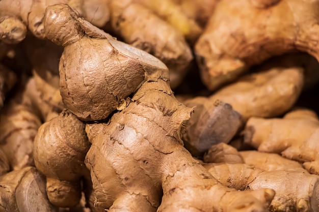 Fresh ginger for a healthy diet.