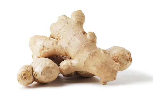 Fresh ginger isolated on white background