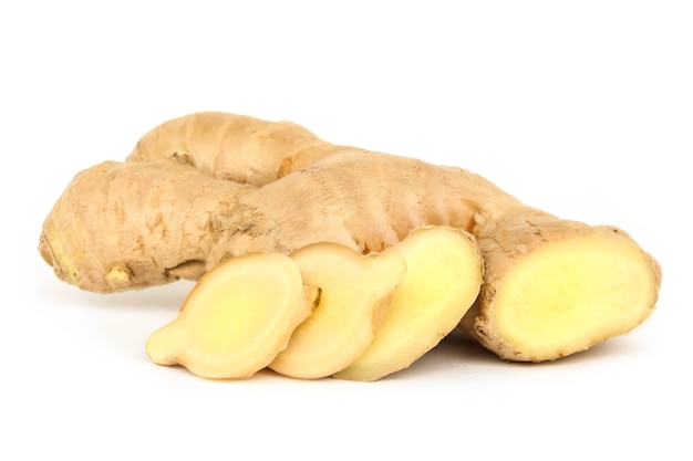 Fresh ginger rhizome isolated