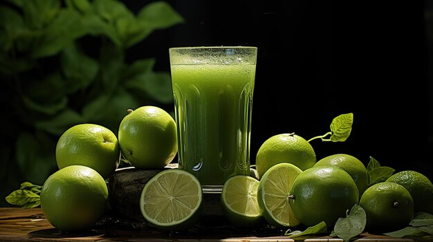 Fresh Glass of iced lemonade soda