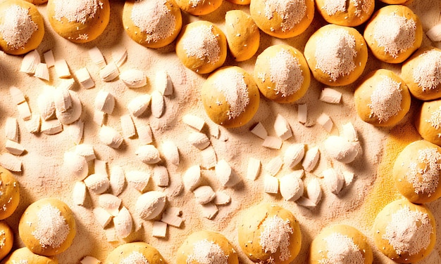 Fresh gold bread on the table