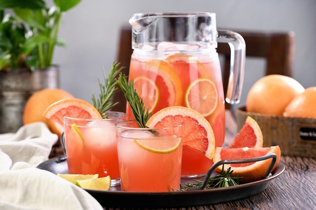 Fresh grapefruit cocktail