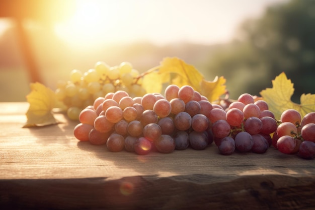 Fresh grapes bunch Generate Ai