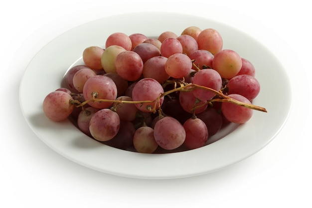 Fresh grapes in the plate