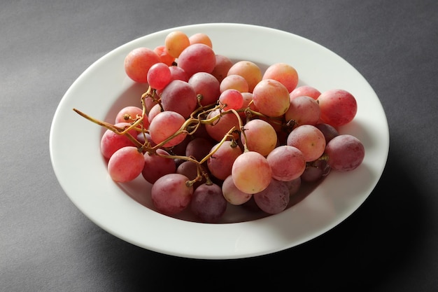 Fresh grapes in the plate