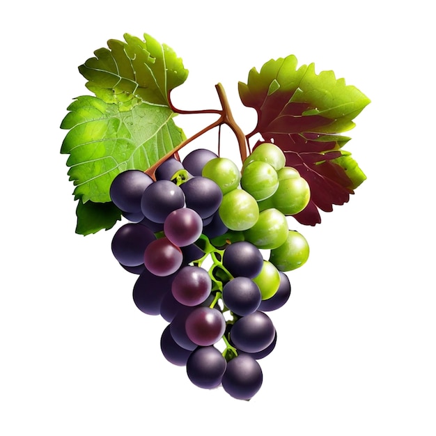 Fresh grapes still on the stem