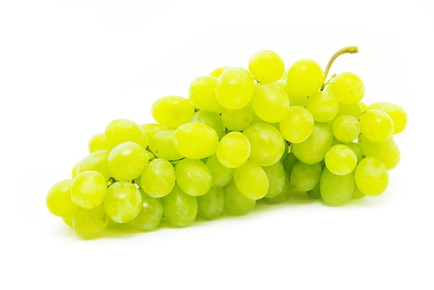 fresh grapes on white background