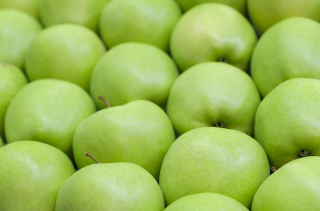 Fresh green apples