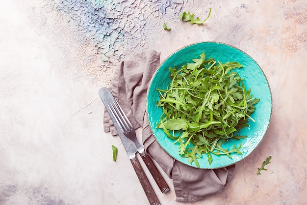 Fresh green arugula