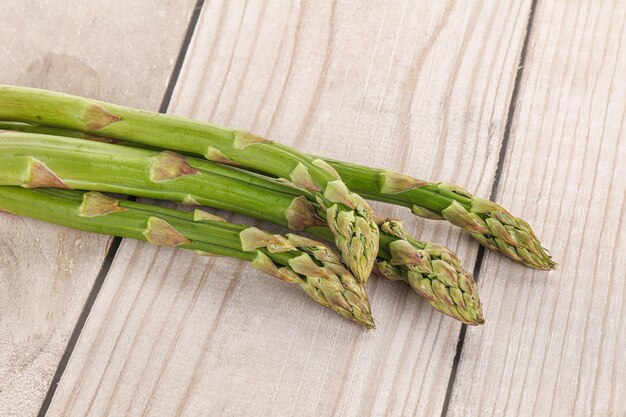 Fresh green asparagus vegan cuisine