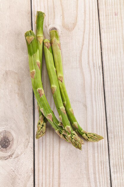 Fresh green asparagus vegan cuisine