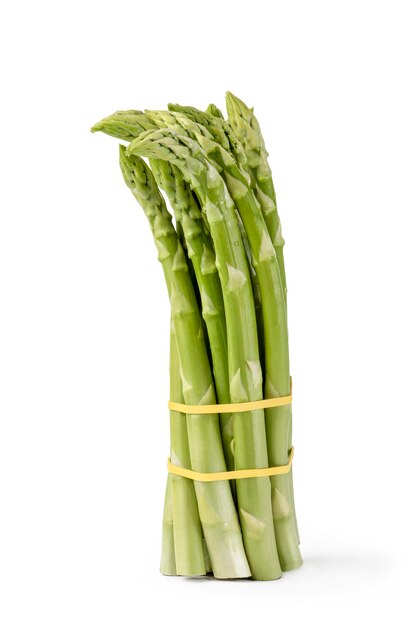 Asparagi verdi freschi su sfondo bianco isolato asparagi verdi isolati con ombra su ba bianco