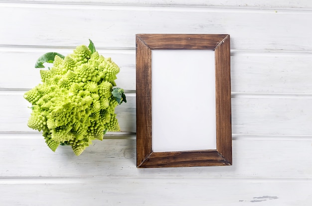 Fresh green Cabbage romanesco