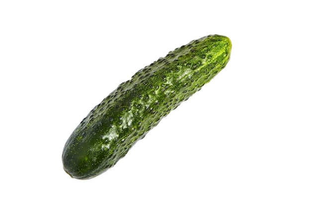 Fresh green cucumber isolated