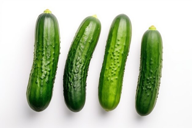 Fresh green cucumbers Generate Ai