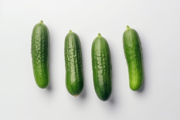 Fresh green cucumbers organic Generate Ai