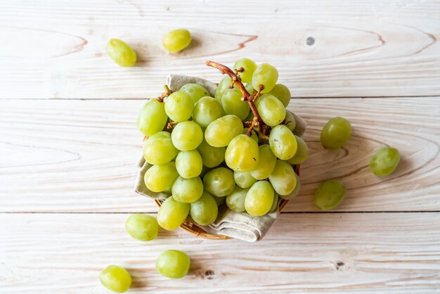 fresh green grapes