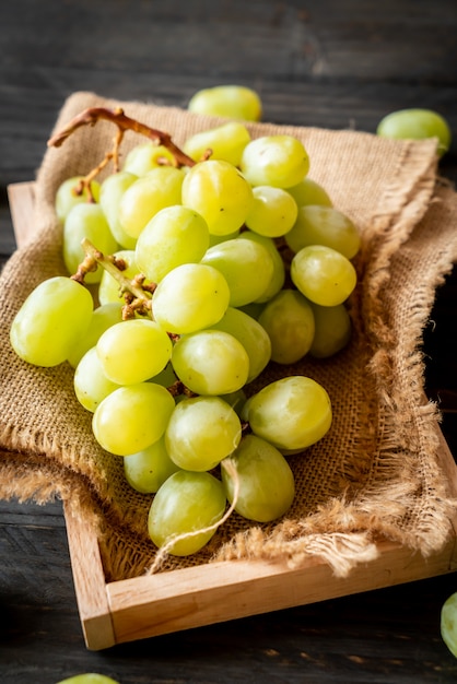 fresh green grapes