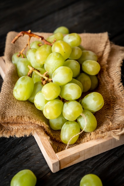 fresh green grapes