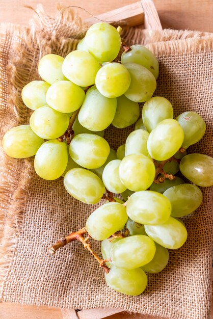 fresh green grapes