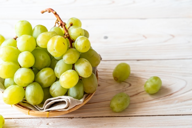 fresh green grapes