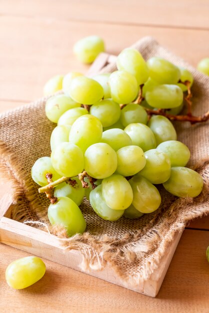 fresh green grapes