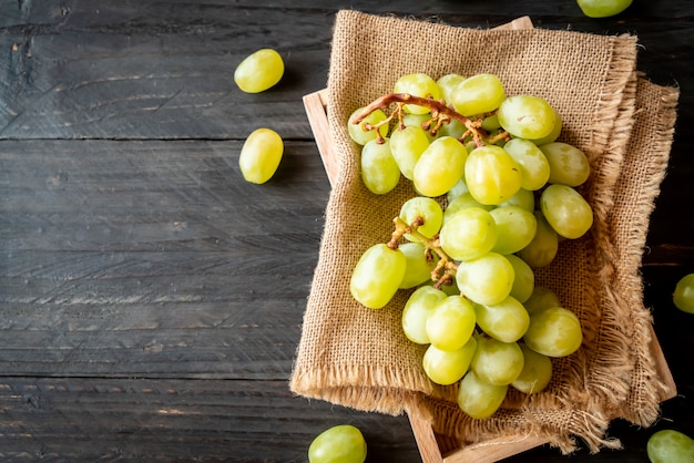 fresh green grapes