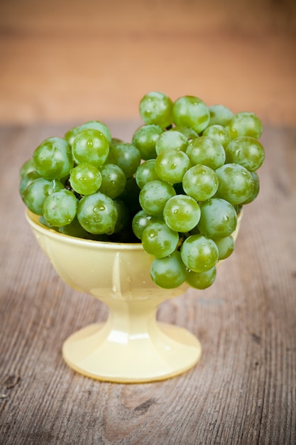 Fresh green grapes