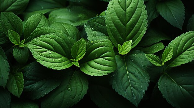 Fresh green leaf background