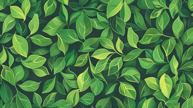 Fresh Green Leaves on a Bright Background Depicting Growth and Vitality