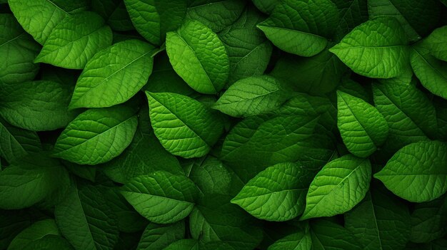 fresh green leaves for Generative AI background