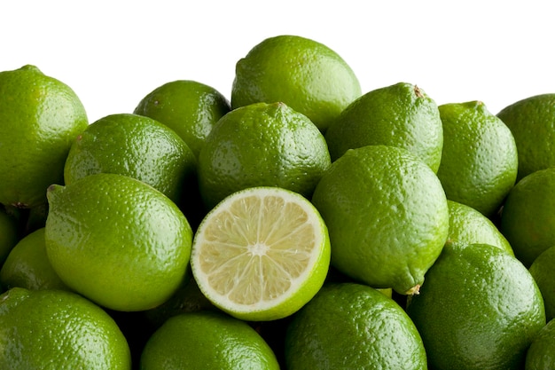 Fresh green limes