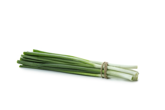 Fresh green onion isolated on white isolated background