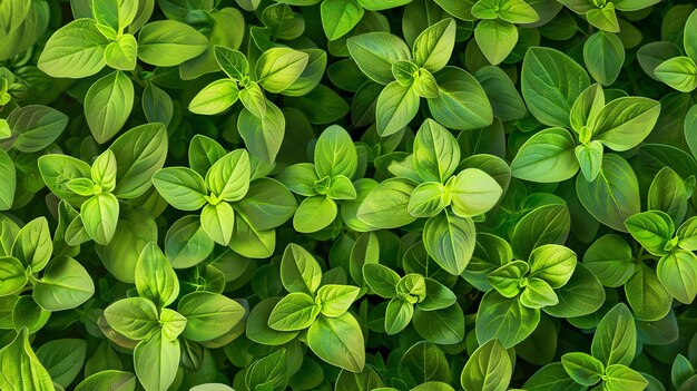 Photo fresh green oregano leaves background natural organic texture