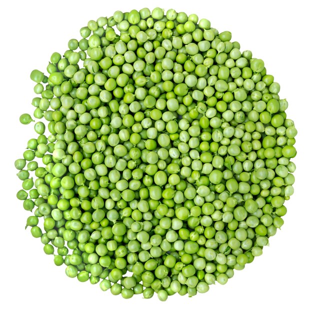 Fresh green peas isolated on a white.