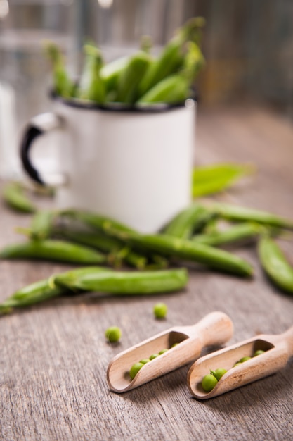 Fresh green peas