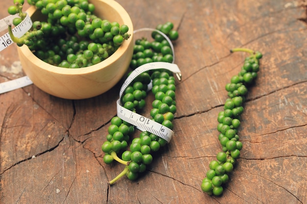 Fresh green pepper seeds