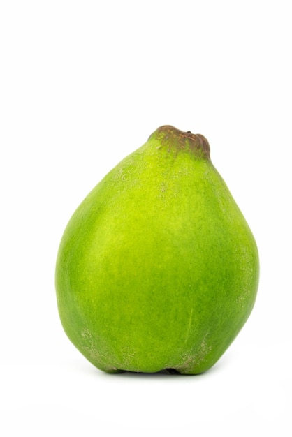 the fresh green quince fruit