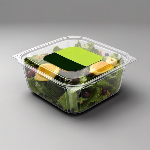 Fresh green salad food container