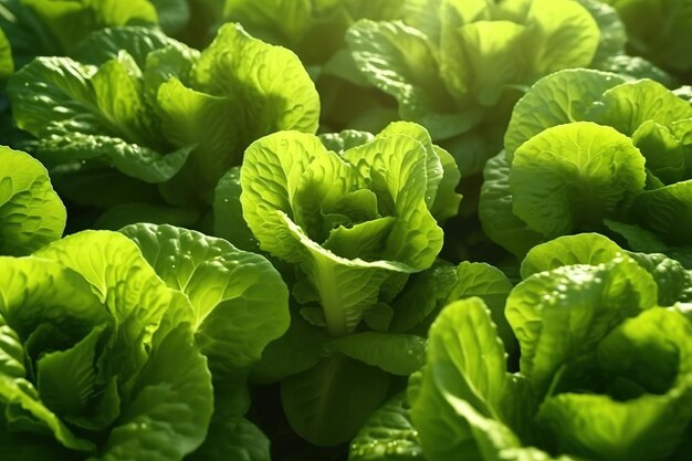 Foto foglie di insalata verde fresca