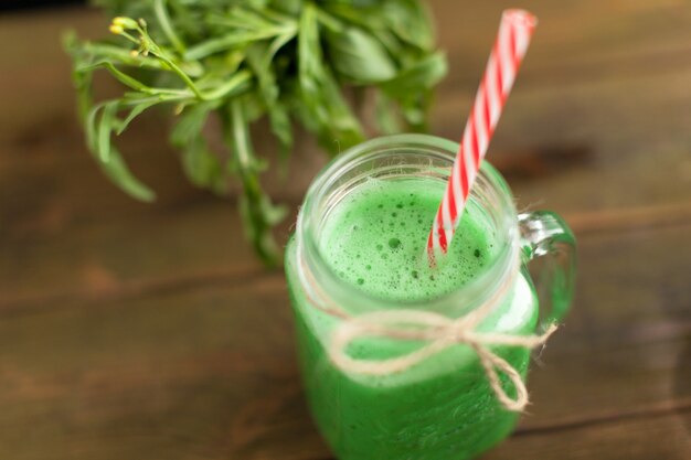 Fresh green smoothy drink