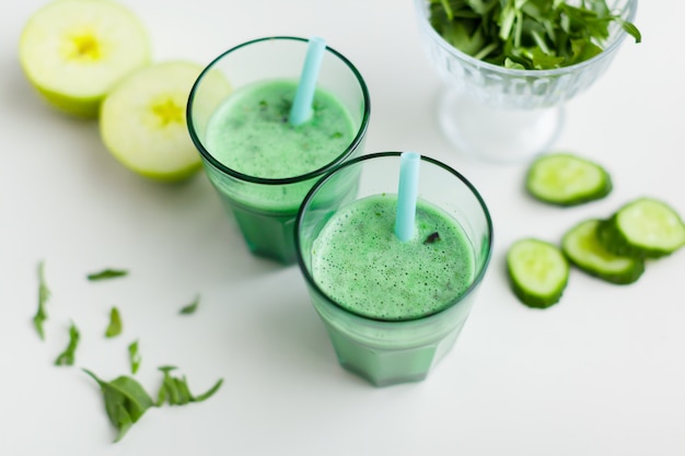 Fresh green smoothy drink