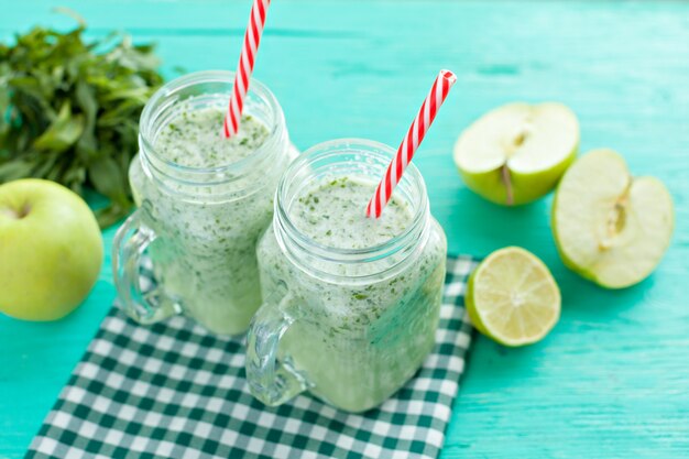 Fresh green smoothy drink