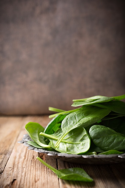 Fresh green spinach