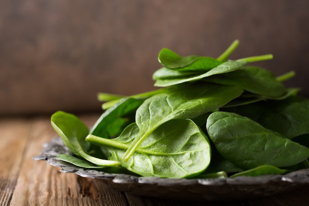 Fresh green spinach