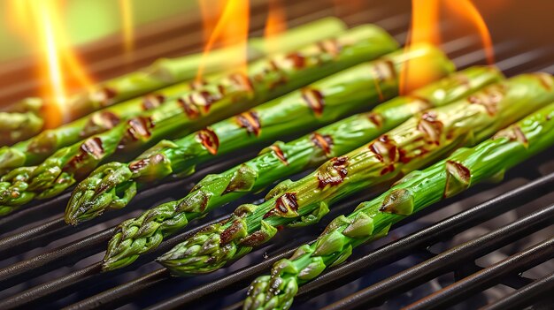 Fresh Grilled Asparagus cartoon